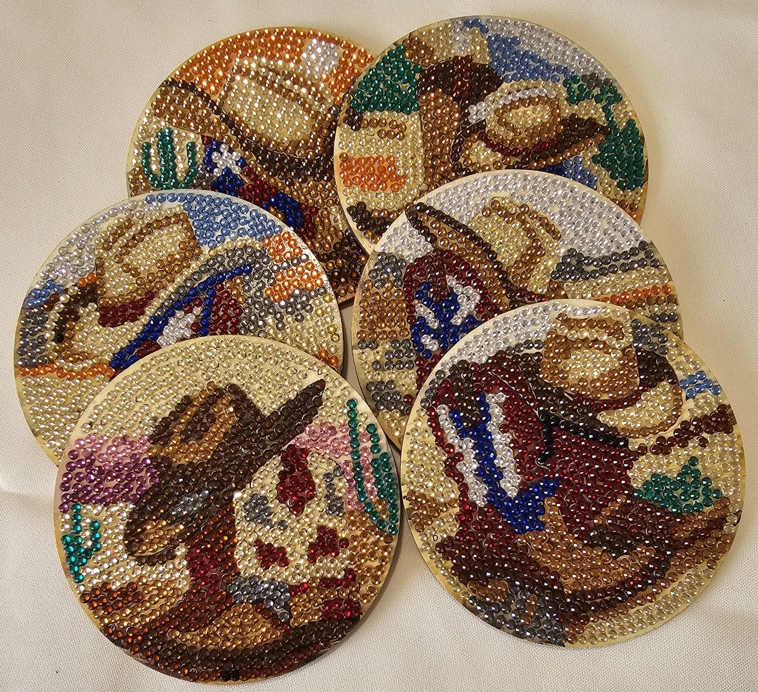 Western Boot Diamond Art Coaster set
